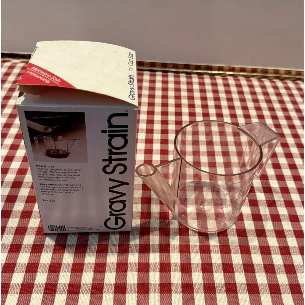 EHI Gravy‎ Fat Separator Cup 1 1/2 Cup Dripless Spout Clear PC MPN 823